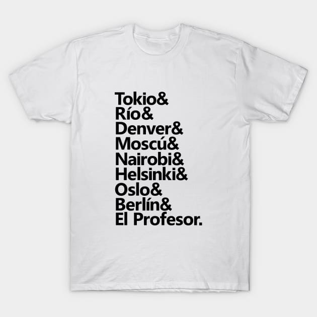 Money heist characters T-Shirt by rakelittle